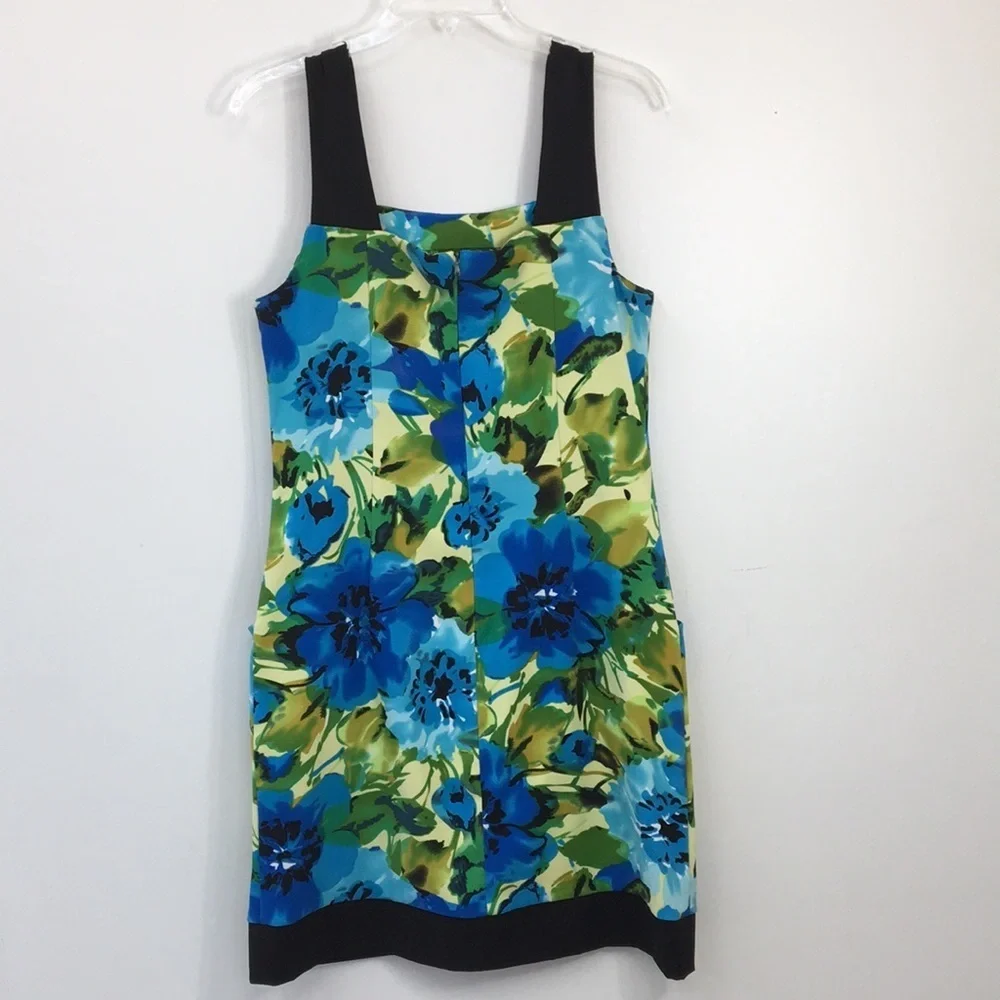 Perceptions Nw York Sleeveless Floral Midi Sundress With Pockets Sz 8 EXCELLENT